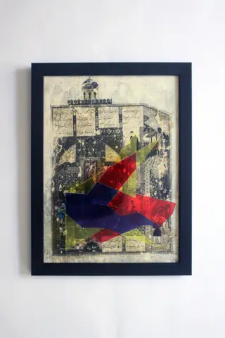 Re-creation N7 - Mixed media on Linoleum - 25x32 cm - 2018